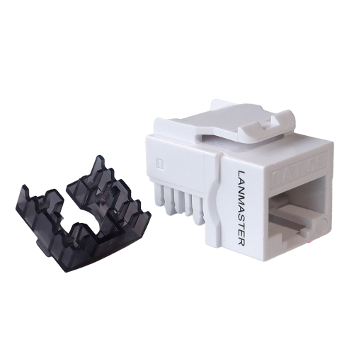 Модуль Keystone, RJ45, неэкранированный, кат.5E, без шторки, 90 градусов, белый